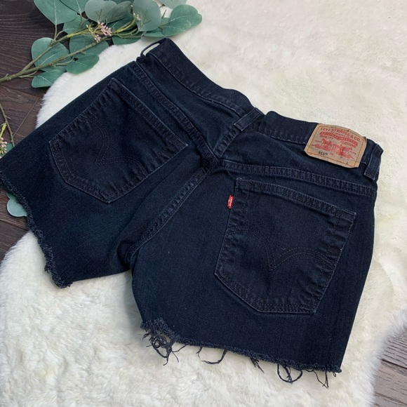 Levi's Pants - Levi’s Distressed Black Denim Shorts